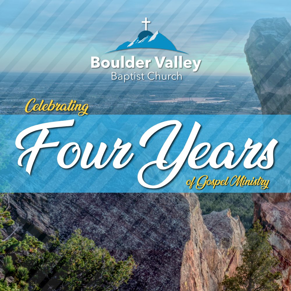 bvbcboulder's tweet photo. Join us this Sunday as we celebrate FOUR YEARS of Gospel ministry in Boulder!
Sunday at 10am, we will have an exciting time of worship and Sunday night at 6pm for Life Connection groups, followed by a taco bar fellowship as we reflect on God’s goodness at Boulder Valley! https://t.co/Rb8YyO2clZ