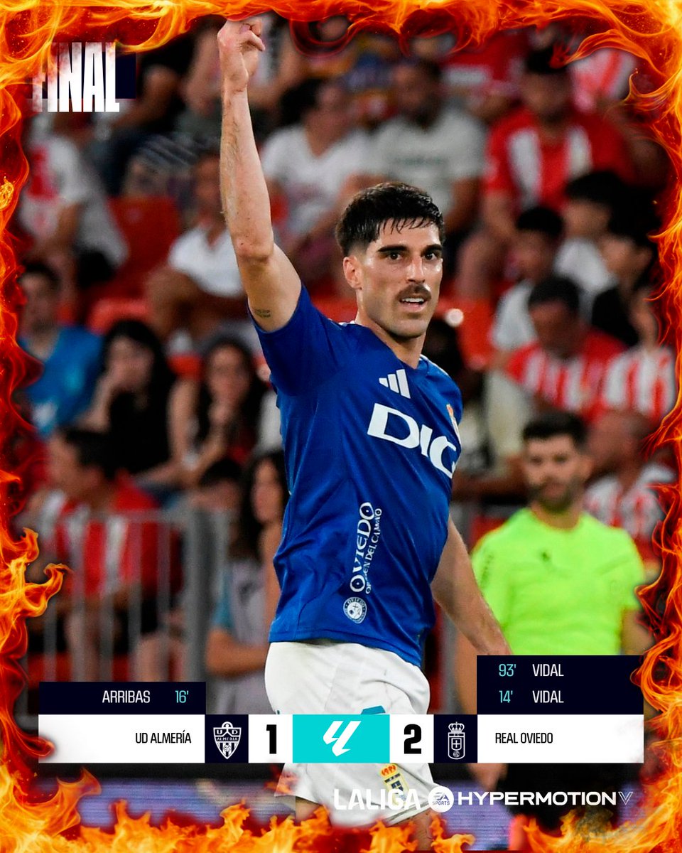 LALIGA HYPERMOTION (@laliga2) on Twitter photo FINAL #AlmeríaRealOviedo 1-2
✅ ¡Un doblete de Nacho Vidal da ventaja al <a href="/RealOviedo/">Real Oviedo</a> en la eliminatoria del play-off!
#LALIGAHYPERMOTION | #DesenlaceLALIGA FINAL #AlmeríaRealOviedo 1-2
✅ ¡Un doblete de Nacho Vidal da ventaja al <a href="/RealOviedo/">Real Oviedo</a> en la eliminatoria del play-off!
#LALIGAHYPERMOTION | #DesenlaceLALIGA