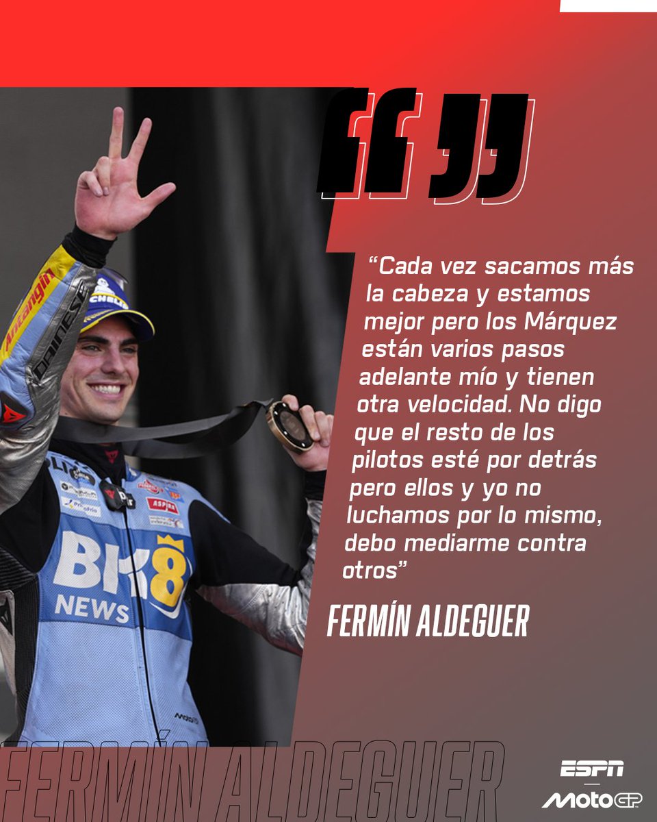 🗣️ La palabra de Fermín #Aldeguer tras conseguir un nuevo podio.

#AragonGP