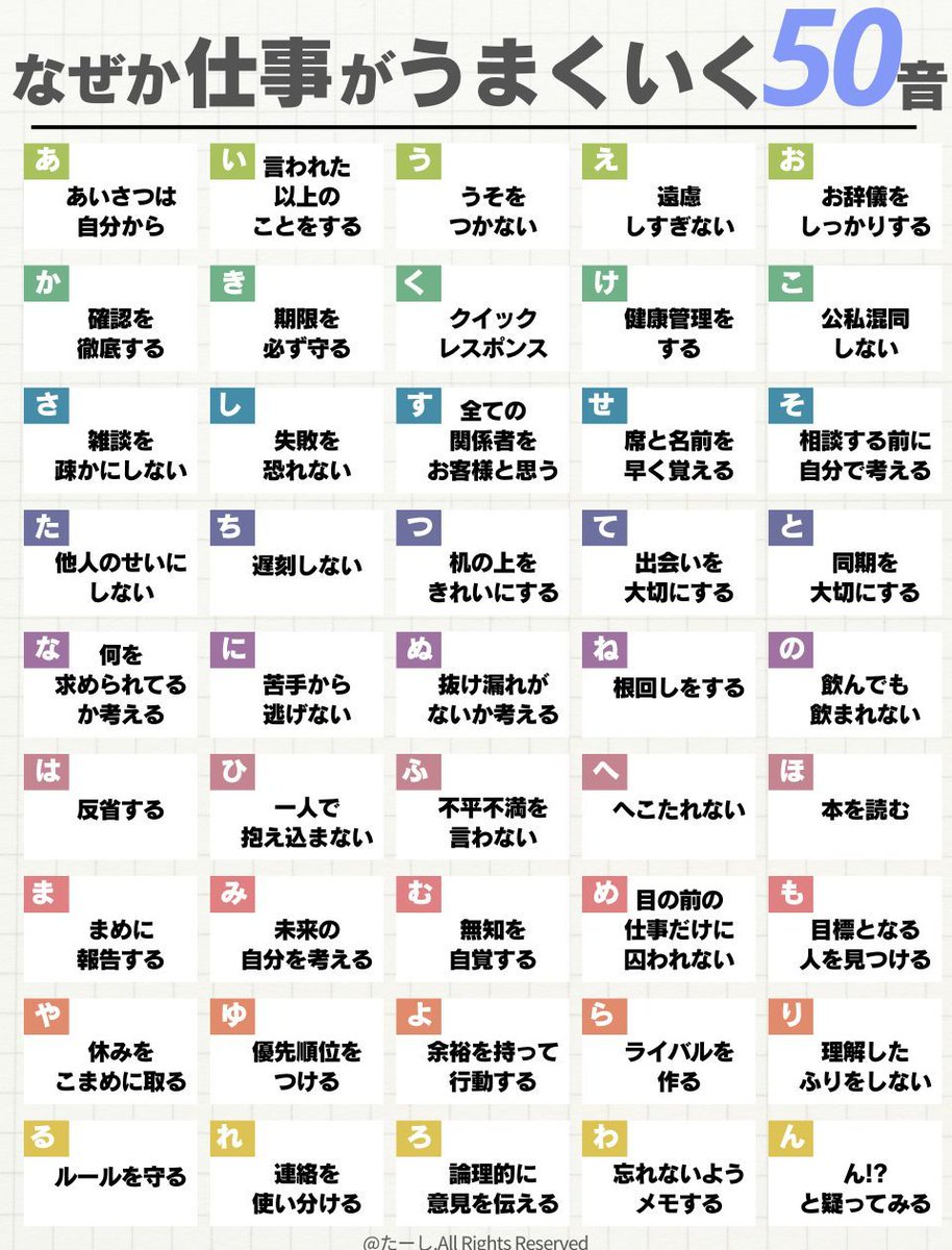 仕事がうまくいく秘訣です