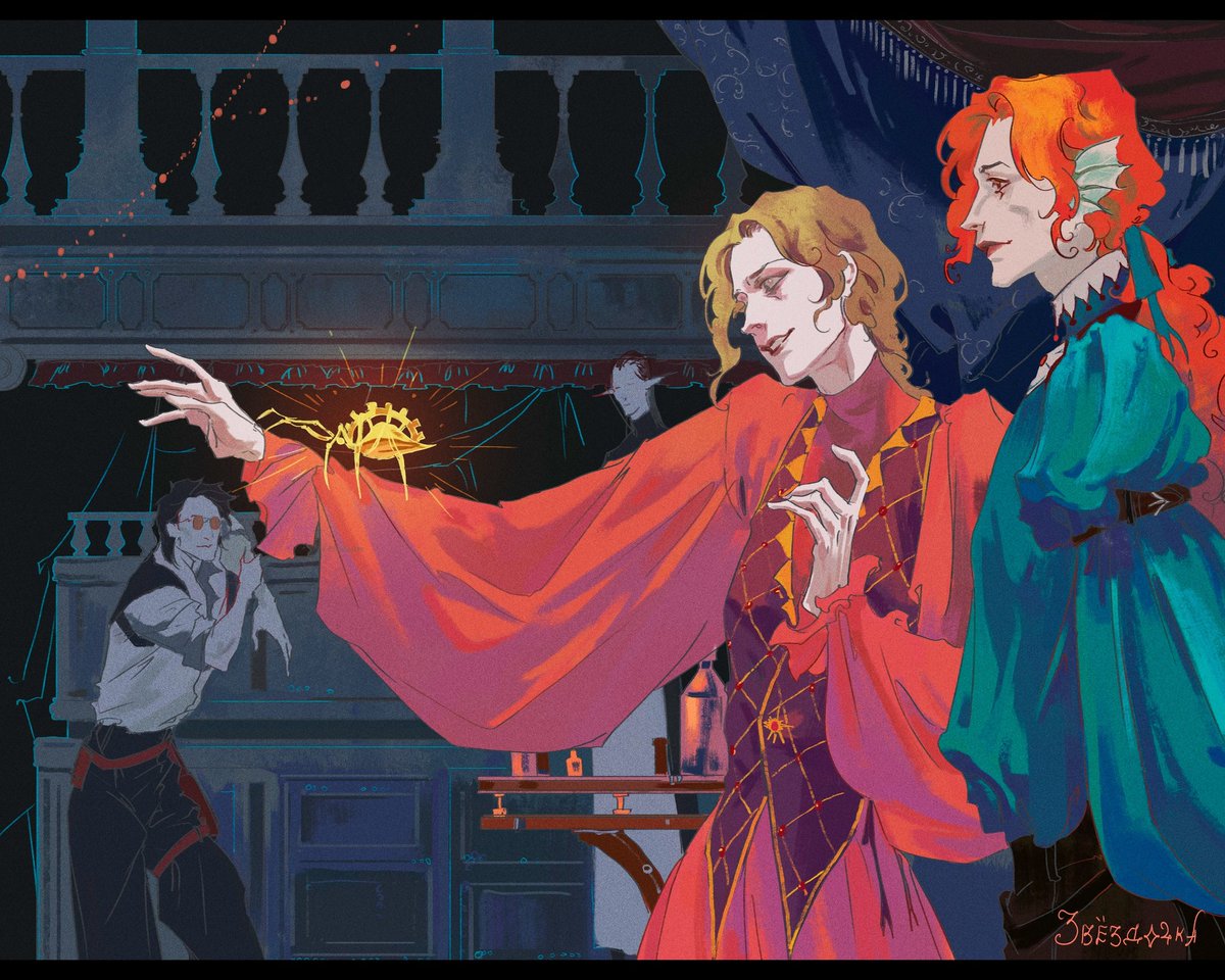 Morgan73637557's tweet image. Sarah and Tikhon in Fritz and Caliph's laboratory
#digitalart #darkfantasy #originalcharacter
