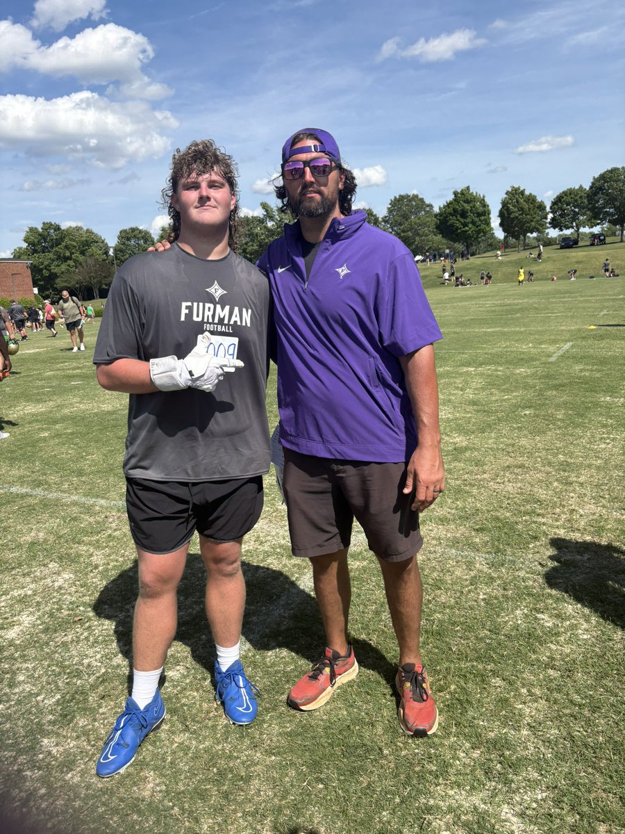 Had a great time at <a href="/PaladinFootball/">Furman Football</a> camp today can’t wait to come back up this summer <a href="/CoachCutch/">Matt McCutchan</a> <a href="/FUCoachHendrix/">Clay Hendrix</a> <a href="/SFBruinFootball/">South Florence Football</a>