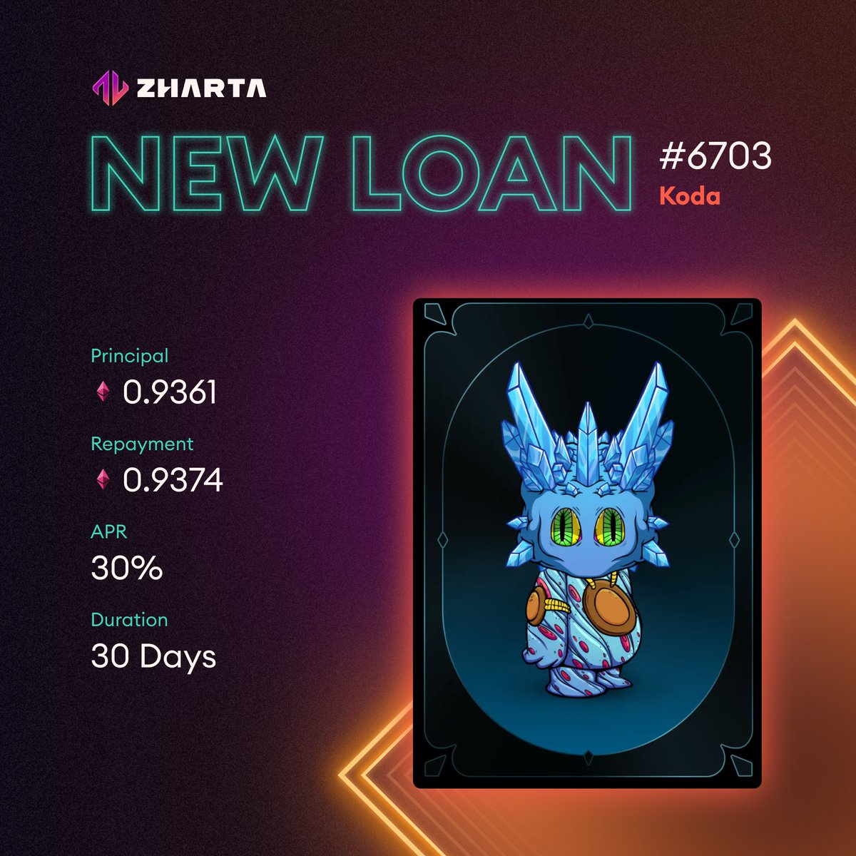 Zharta (@zhartafinance) on Twitter photo Some users are unlocking 0.9361 WETH from their Kodas <a href="/OthersideMeta/">Othersidemeta</a>
And you? Still letting your NFTs sit idle?
🧠 Keep your asset
💰 Get instant liquidity
🚫 No selling. No BS.
NFT Lending is live
Put your JPEG to work Some users are unlocking 0.9361 WETH from their Kodas <a href="/OthersideMeta/">Othersidemeta</a>
And you? Still letting your NFTs sit idle?
🧠 Keep your asset
💰 Get instant liquidity
🚫 No selling. No BS.
NFT Lending is live
Put your JPEG to work