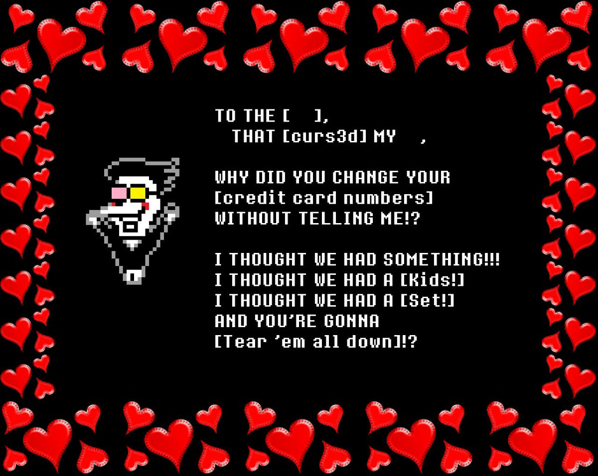 hi . spamtenna makes me insane so here's several instances of tenna talking about spamton in ch3 and how it is Most Definitely about spamton
(made for fun and indulgence)

⚠️CHAPTER 3 SPOILERS + SECRET ROOM STUFF. AND GAY DOOMED DIVORCE. I LOVE #SPAMTENNA