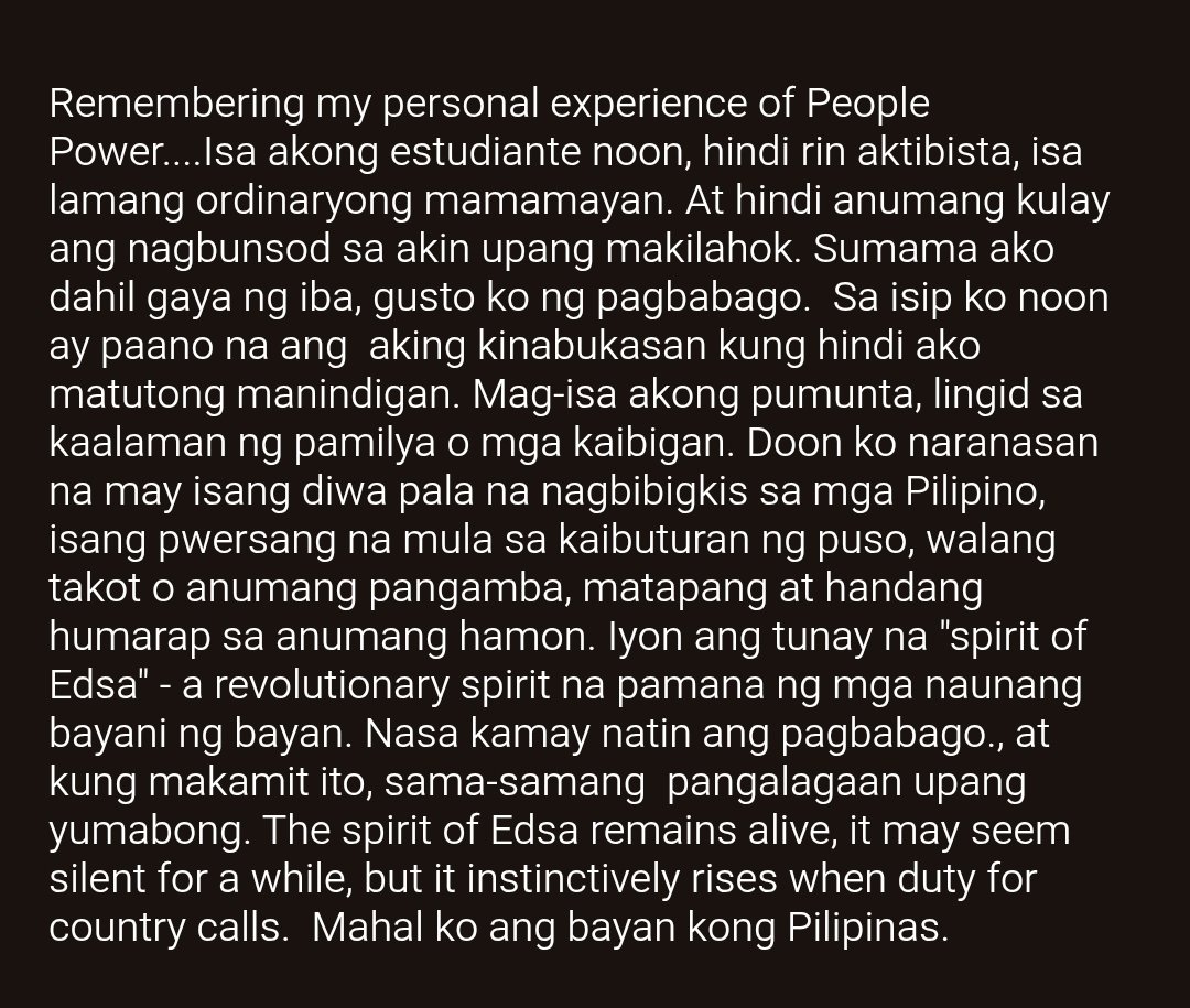 FunFriendsChris's tweet image. Being Filipino #Edsaspirit #peoplepower