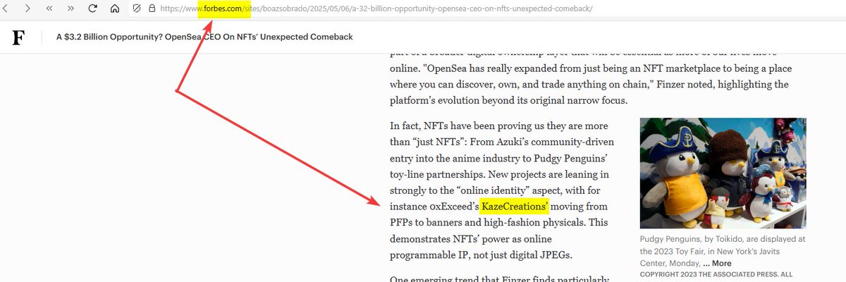 Got WL for <a href="/KazeCreations/">Kaze</a>  through a giveaway hosted by <a href="/KPRVERSE/">KPR</a>

It’s an anime-style PFP banner project with unique utilities — and it even got featured in Forbes as one of the NFT projects redefining digital art.

Definitely one to keep an eye on 👀

#Kaze #KPR #AnimeNFT