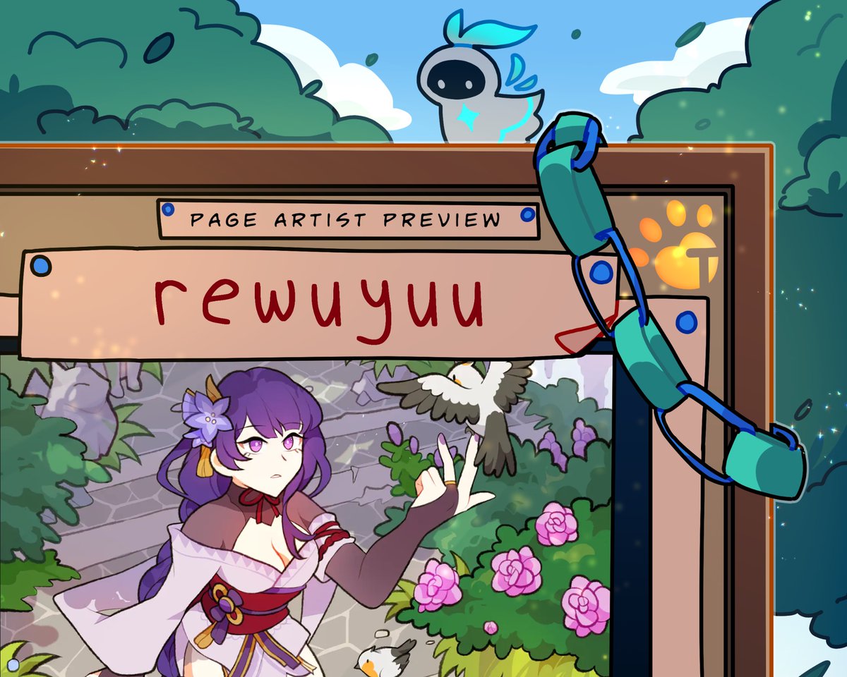 rewyu (@rewuyuu) on Twitter photo raiden shogun and her lil birdies 🌸
preview of my contribution to the <a href="/HEART_Teyvat/">HEART Teyvat - Digital Sales Remaining Open!</a> charity zine! make sure to check it out, all the proceeds will go to HEART Tokushima Animal Shelter 💜 raiden shogun and her lil birdies 🌸
preview of my contribution to the <a href="/HEART_Teyvat/">HEART Teyvat - Digital Sales Remaining Open!</a> charity zine! make sure to check it out, all the proceeds will go to HEART Tokushima Animal Shelter 💜