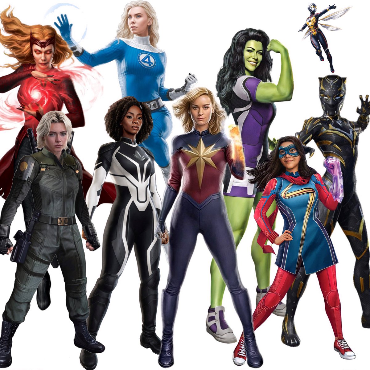 girlpowermarvel's tweet photo. The BEAUTY and the POWER OF THE MCU https://t.co/sjRj5qUgeK