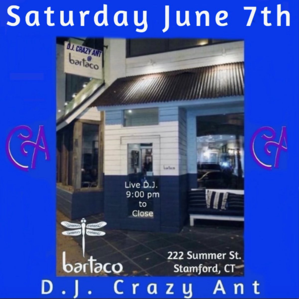 Tonight If you are in the Stamford, Connecticut  area I'll be spinning <a href="/bartacolife/">bartaco</a> Stamford 9 to Close, maybe I'll see your there!