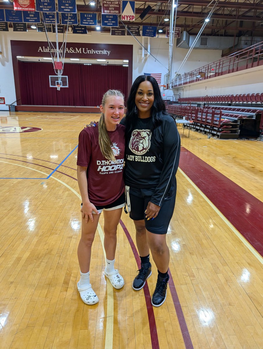 Kayla Varpness (@kaylavarpness) on Twitter photo After an amazing experience at Alabama A&M Elite camp I am blessed to announce my first official offer! Thank you to the <a href="/aamuwbb/">AAMU LADY BULLDOGS</a> coaching staff and especially <a href="/DivaCoachAAMU/">Dawn Thornton</a> “ Coach T” for believing in me!
<a href="/HPT30s/">Hardest Playing Team💨</a> <a href="/TNFlightEYBL/">Tennessee Flight EYBL</a> <a href="/SuperDez22/">Desmond R. Cambridge</a> <a href="/Cliff_Coach/">Clifford Coleman</a> <a href="/jmvarpness/">Jill Varpness</a> <a href="/KevinVarpness/">Kevin Varpness</a> After an amazing experience at Alabama A&M Elite camp I am blessed to announce my first official offer! Thank you to the <a href="/aamuwbb/">AAMU LADY BULLDOGS</a> coaching staff and especially <a href="/DivaCoachAAMU/">Dawn Thornton</a> “ Coach T” for believing in me!
<a href="/HPT30s/">Hardest Playing Team💨</a> <a href="/TNFlightEYBL/">Tennessee Flight EYBL</a> <a href="/SuperDez22/">Desmond R. Cambridge</a> <a href="/Cliff_Coach/">Clifford Coleman</a> <a href="/jmvarpness/">Jill Varpness</a> <a href="/KevinVarpness/">Kevin Varpness</a>