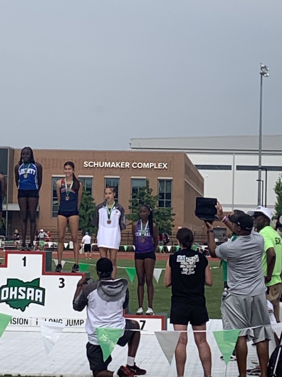 Genesis Poke on the podium at 7th in the long jump #tigerup