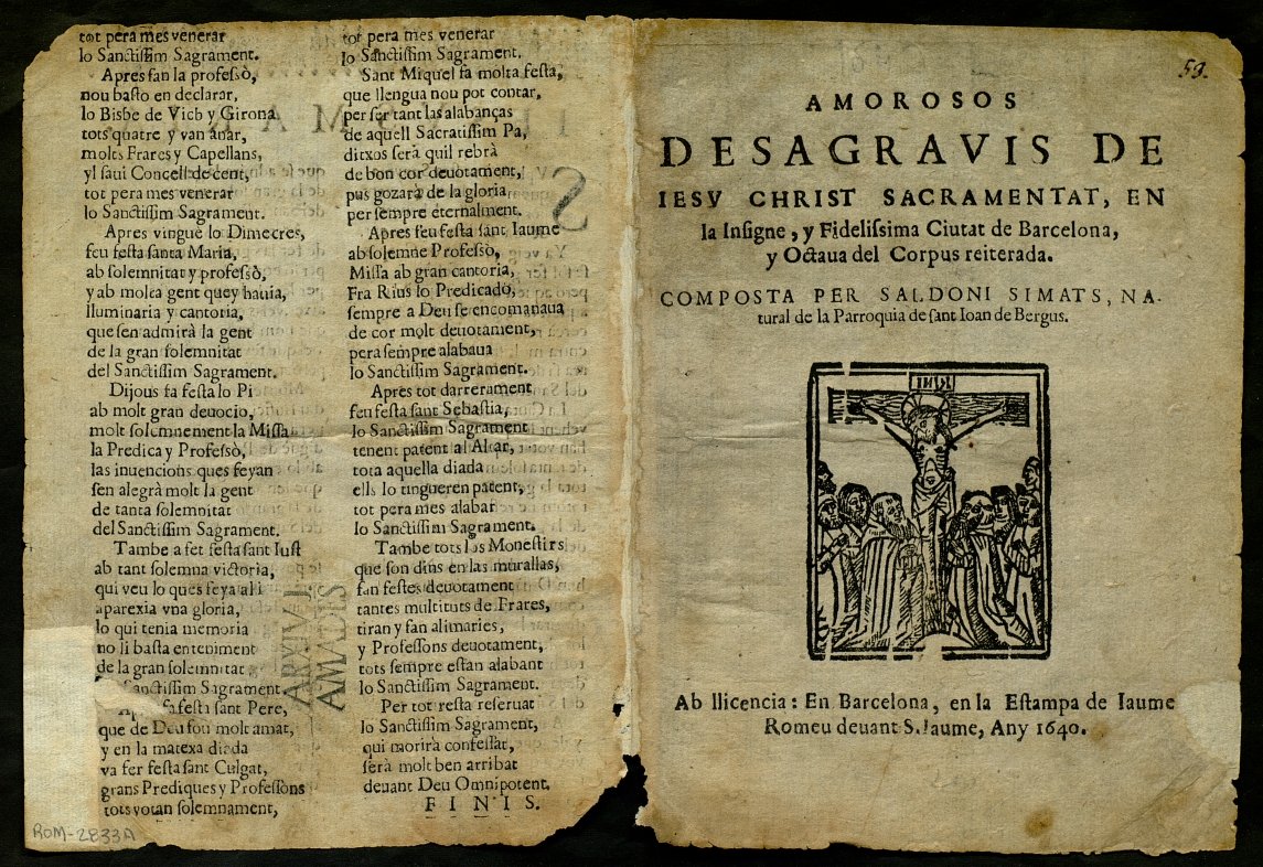Joan Amades ACJA (@amades_acja) on Twitter photo #Dillunsderomanços
#SetmanadeCorpus
Aviat els romanços van incorporar temàtiques religioses, ja que era un format idoni per a fer proselitisme catequista.
En aquest cas, dedicat al Corpus, ens trobem amb un romanç imprès l'any del Corpus de Sang, de 1640.
<a href="/cultpopular_cat/">Cultura Popular</a> #Dillunsderomanços
#SetmanadeCorpus
Aviat els romanços van incorporar temàtiques religioses, ja que era un format idoni per a fer proselitisme catequista.
En aquest cas, dedicat al Corpus, ens trobem amb un romanç imprès l'any del Corpus de Sang, de 1640.
<a href="/cultpopular_cat/">Cultura Popular</a>