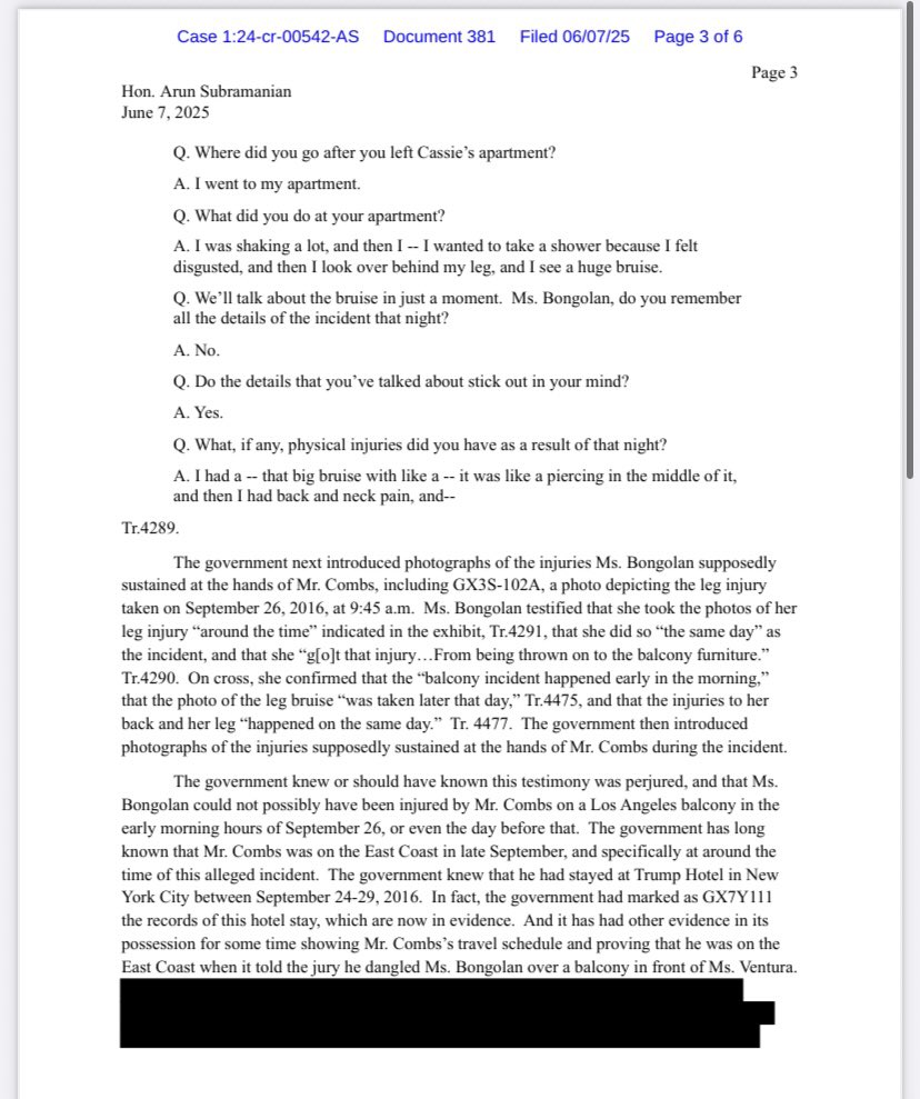 lovexistwithin's tweet image. Breaking News: Sean Combs’ legal team has filed a motion for a mistrial due to perjury, citing that the government was aware—or should have been aware—of the perjury committed by Cassie Ventura and Bryanna Bongolan.

#DiddyTrial