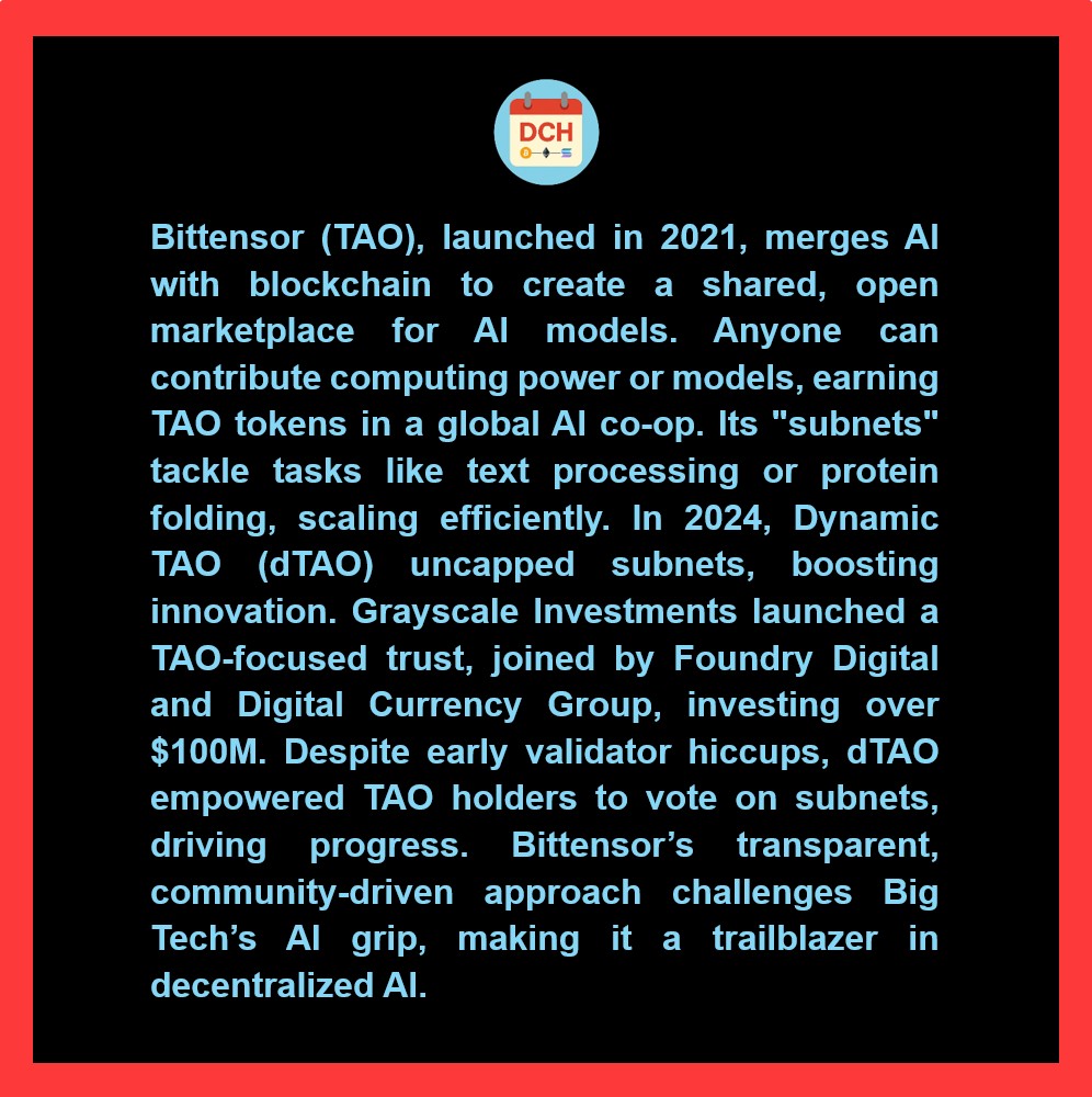 Bittensor’s Rise in Decentralized AI Innovation

Read the full article: medium.com/@DailyCryptoHi…

#DailyCryptoHistory