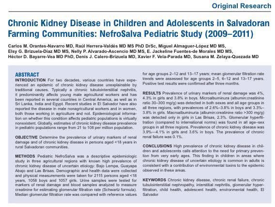 nefrorantes's tweet photo. #CKD in Children and adolescents in agricultural communities with high prevalence of #CINAC #CINAC ElSalvador https://t.co/GhL6Cu8smd https://t.co/YWQJEf2sPs