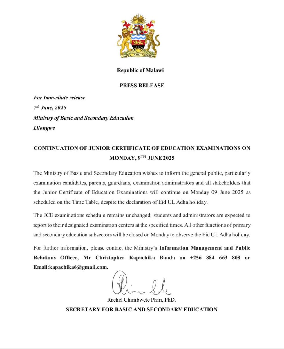 Malawi Government🇲🇼 (@malawigovt) on Twitter photo 