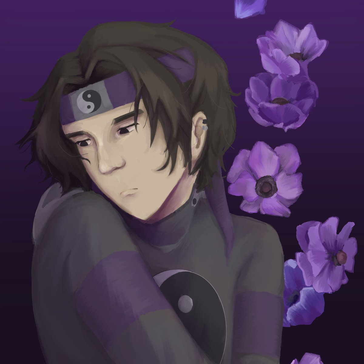 #wifiesfanart - anemones - a symbol of love and passion, purple anemones symbolise protection from evil.
