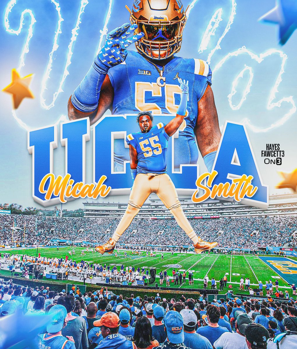 BREAKING: Four-Star IOL Micah Smith has Committed to UCLA, he tells me for @on3recruits

The 6’6 320 IOL from Fort Pierce, FL chose the Bruins over Ohio State, Tennessee, &amp; South Carolina

“Don’t follow the trends, make your own mark and BE DIFFERENT.”

on3.com/db/micah-smith…