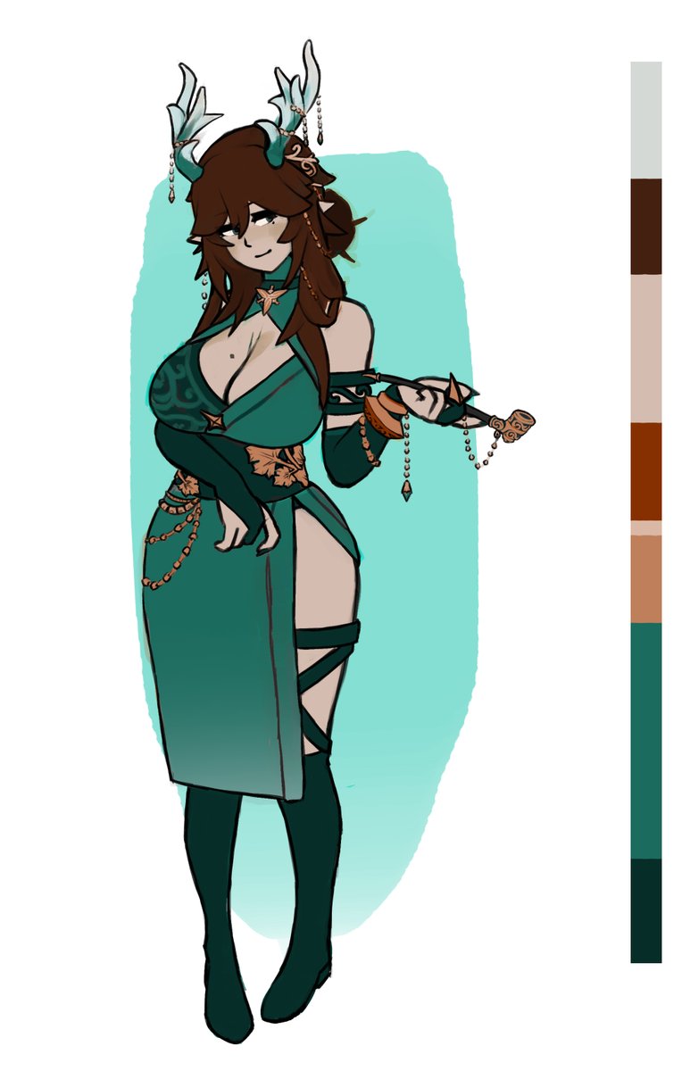 SilbDilby's tweet image. I JUST REALIZED I NEVER POSTED THIS LADY

Her names Flidais! Deer milf nature spirit whos like 500 years old and loves humoring little adventures, seeks excitement to make her feel young again