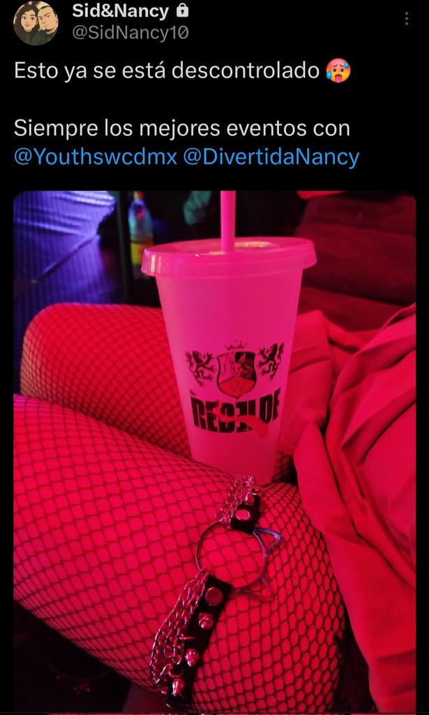 Nancy_cosita_divertida (@divertidanancy) on Twitter photo Nos la pasamos increíble el sábado pasado con <a href="/Youthswcdmx/">𝙅ó𝙫𝙚𝙣𝙚𝙨 𝙨𝙬inger ®</a>
📍 <a href="/Exclusivoviolet/">Club Exclusivo SW</a>
"La más Rebelde"
Fue un gusto verlos nuevamente amigos <a href="/AngelSM22990750/">Oyuki y Angel</a>
<a href="/SidNancy10/">Sid&Nancy</a>
#VasoJSW Nos la pasamos increíble el sábado pasado con <a href="/Youthswcdmx/">𝙅ó𝙫𝙚𝙣𝙚𝙨 𝙨𝙬inger ®</a>
📍 <a href="/Exclusivoviolet/">Club Exclusivo SW</a>
"La más Rebelde"
Fue un gusto verlos nuevamente amigos <a href="/AngelSM22990750/">Oyuki y Angel</a>
<a href="/SidNancy10/">Sid&Nancy</a>
#VasoJSW