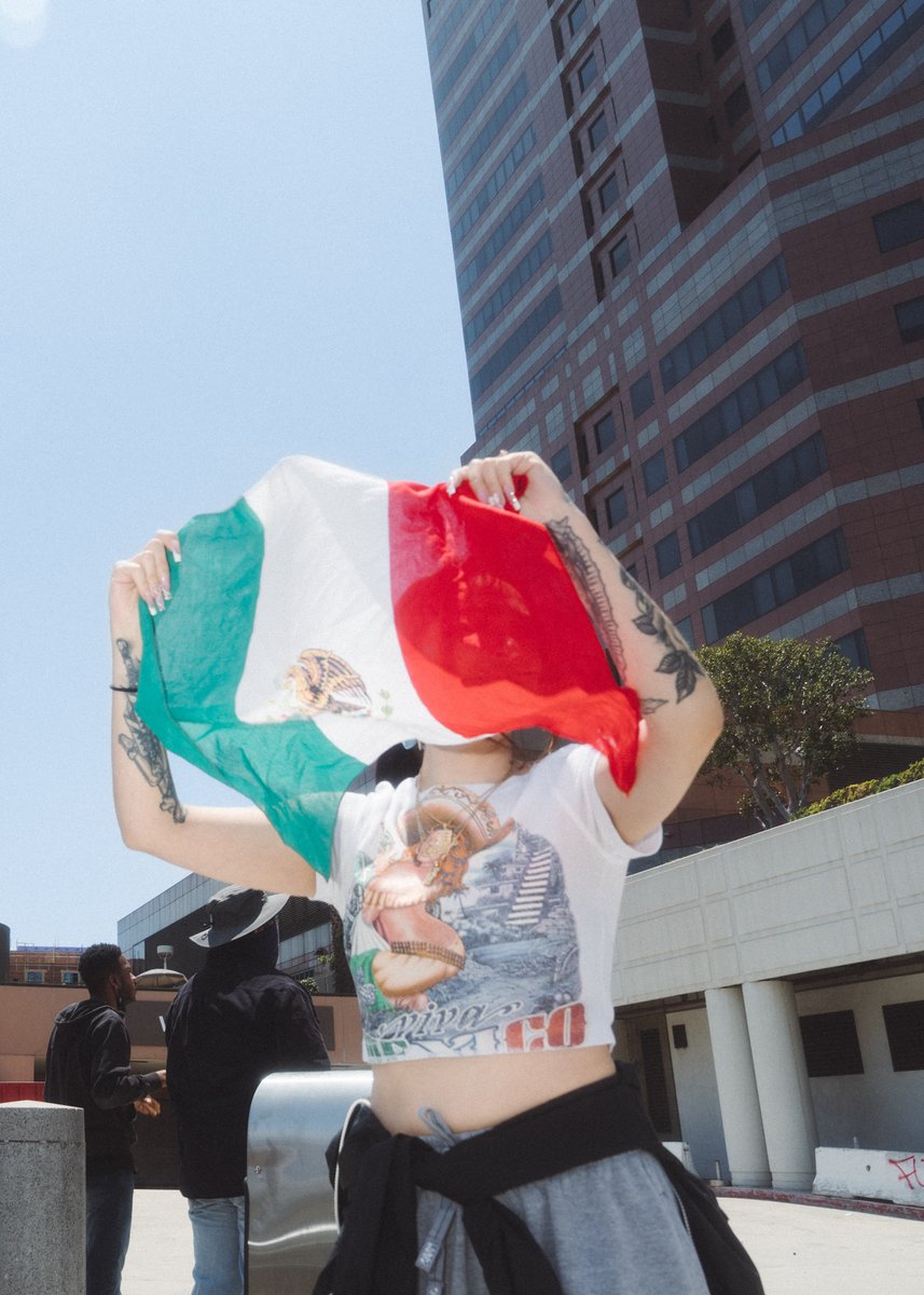 Anti-ICE protestors in DTLA today.