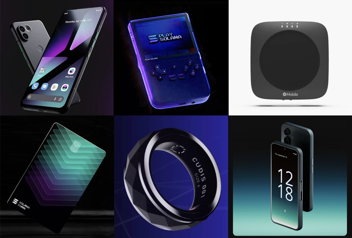 nxxn (@sol_nxxn) on Twitter photo Just a few years ago, we couldn’t imagine physical products on Solana making REAL life better ⚕️🎮📱🛜
Now we have:
- Solana Saga & Seeker phones (<a href="/solanamobile/">Seeker | Solana Mobile</a>)
- Debit cards (<a href="/KASTcard/">KAST 💳</a>, <a href="/solflare/">Solflare - The Solana Wallet</a> soon)
- Play Solana gaming device (<a href="/playsolana/">Play Solana | PSG1</a>)
- Helium SIM cards & Hotspot Just a few years ago, we couldn’t imagine physical products on Solana making REAL life better ⚕️🎮📱🛜
Now we have:
- Solana Saga & Seeker phones (<a href="/solanamobile/">Seeker | Solana Mobile</a>)
- Debit cards (<a href="/KASTcard/">KAST 💳</a>, <a href="/solflare/">Solflare - The Solana Wallet</a> soon)
- Play Solana gaming device (<a href="/playsolana/">Play Solana | PSG1</a>)
- Helium SIM cards & Hotspot
