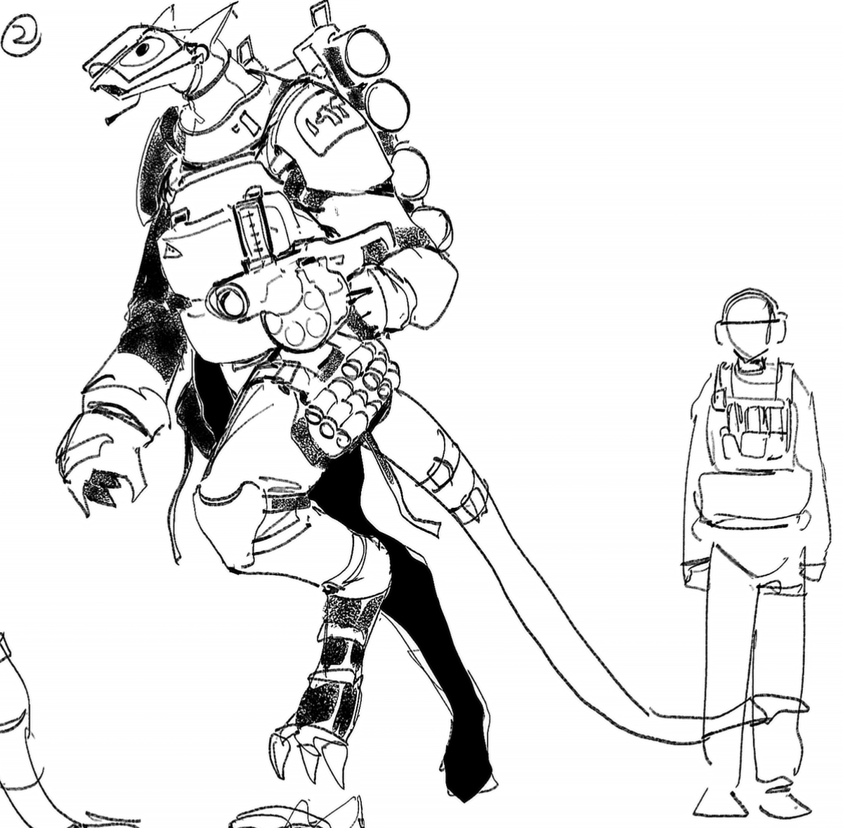some bio soldier sketch comms