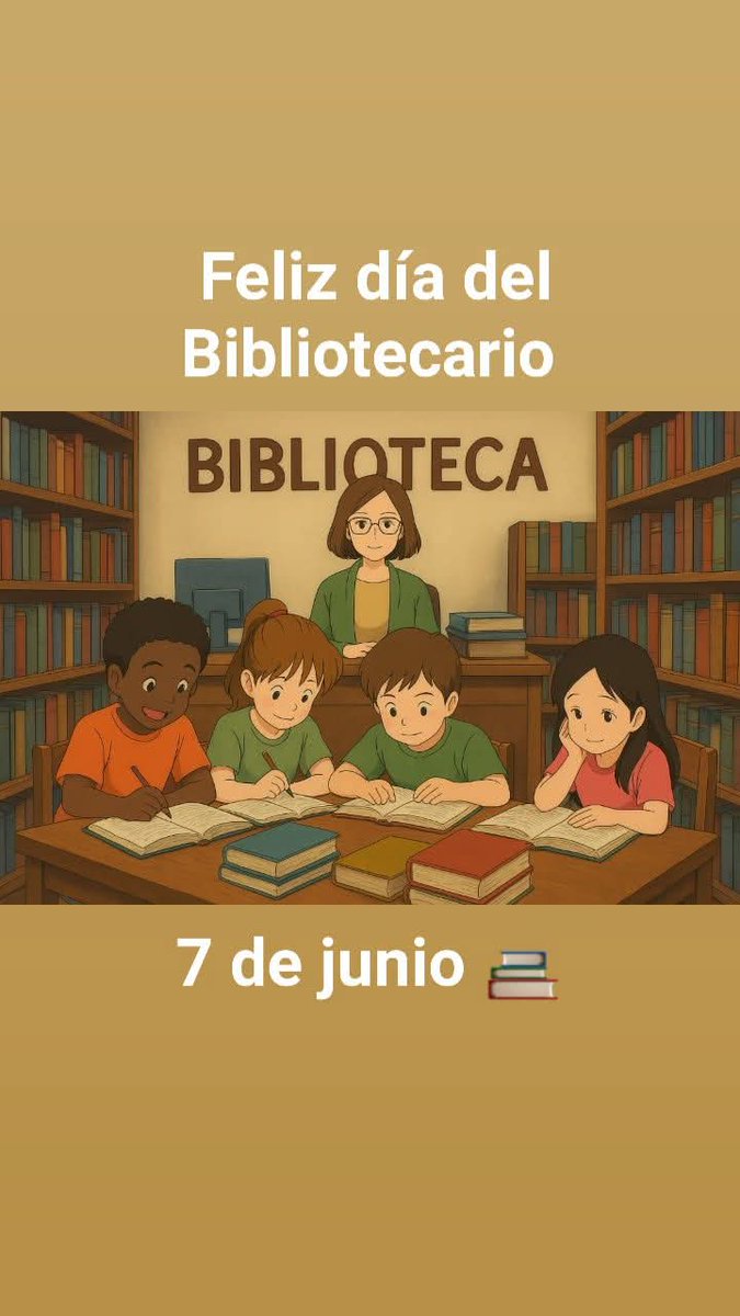 Muchas felicidades a todos los bibliotecarios en su día 📚.