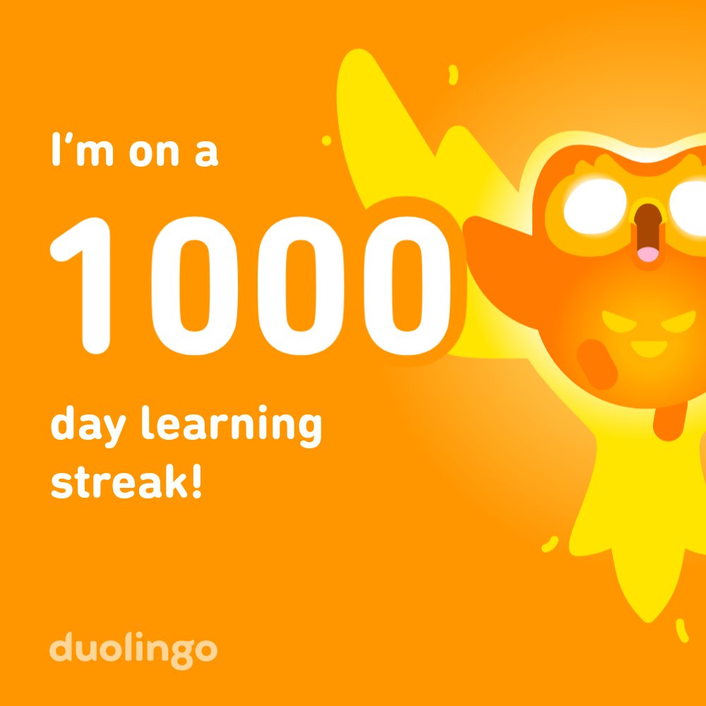 1000 days!! 🇵🇱🇷🇺🇫🇷🇪🇸 <a href="/duolingo/">Duolingo</a>
