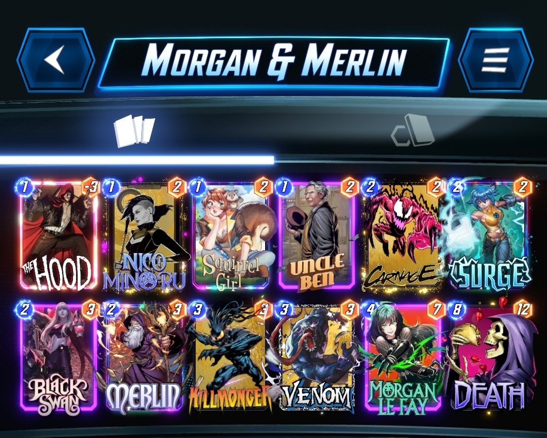 KKSparkles_'s tweet image. Infinite climb took me a bit longer this season. I was celebrating my wedding anniversary this week 😊. This is the deck that got me from 93 to Infinite. Opponents often don't expect Morgan. It's a fun deck! Let me know if you give it a try! ✨️