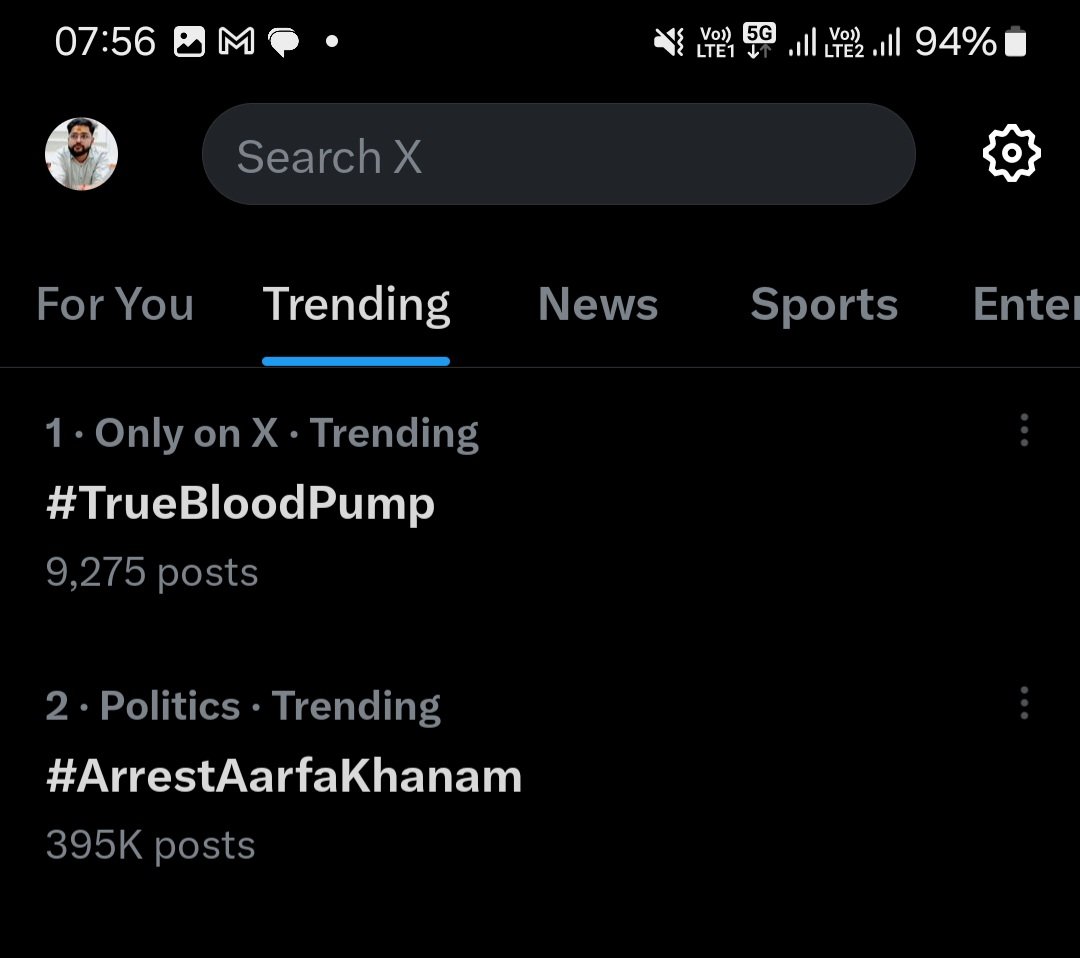 सुबह से 2 नंबर पर है। आज भी पूरे दिन जब तक उस जिहादी औरत <a href="/Adv_AarfaKhanam/">Aarfa Khanam</a> की गिरफ्तारी नहीं हो जाती है । लिखते रहना है-  #ArrestAarfaKhanam