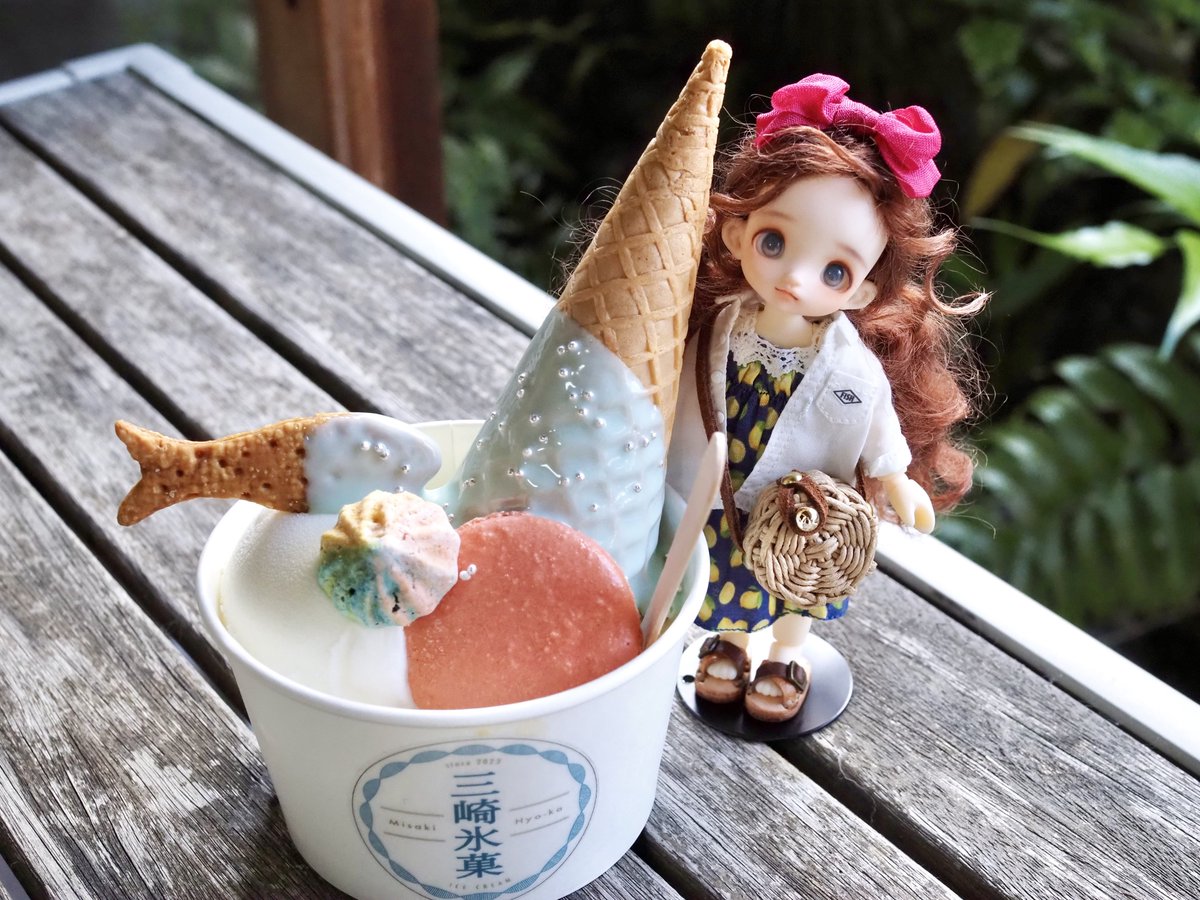 yew13_269's tweet image. 昨日の写真なんか画質かなり落ちてたので再上げ😌動画と一緒にあげたからかな…
アイスもBambinaちゃんもかわいい🍨✨

#まめじ工房 
👗 @affettoamoroso さま
👕@Nacho_nendro さま
🧳@chubearume2さま
🩴 @petit_tarte1230 さま