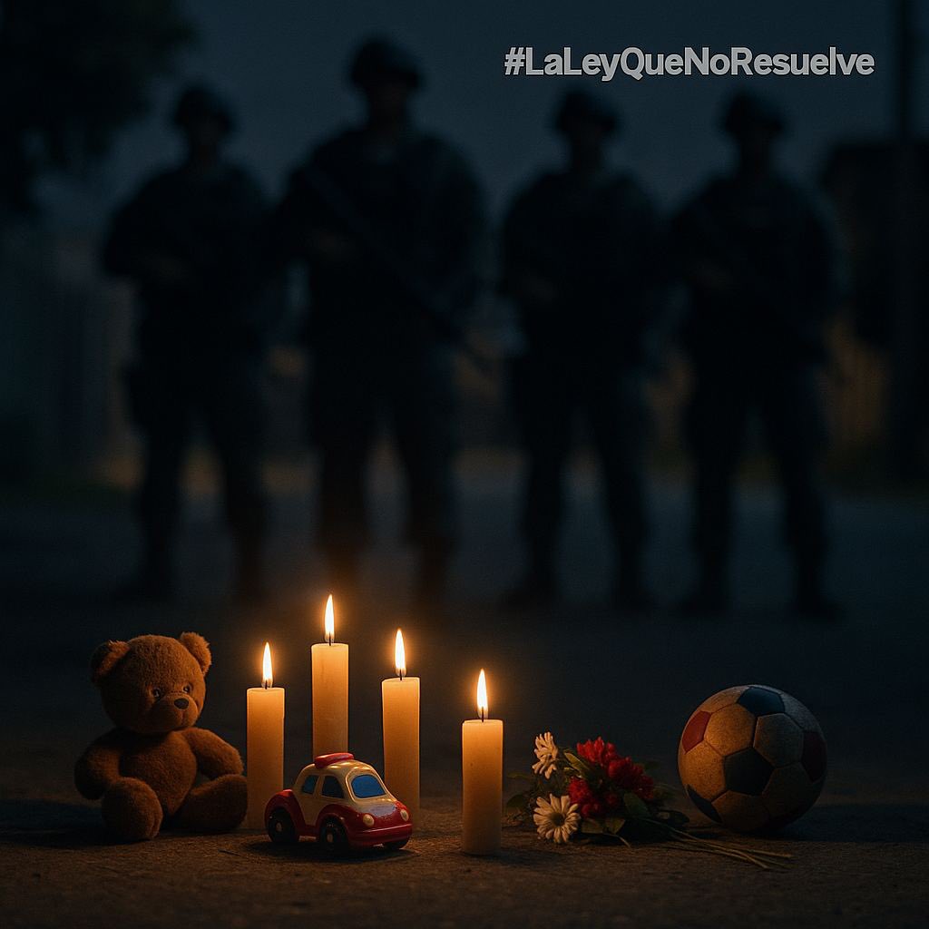 Bancada Ciudadana (@bancadarc5) on Twitter photo Ismael, Nehemías, Josué y Steven no desaparecieron en una guerra, desaparecieron en manos de quienes debían protegerlos.
He ahí el peligro de #LaLeyQueNoResuelve
Desde la <a href="/AsambleaEcuador/">Asamblea Nacional</a> advertimos: una ley que da impunidad anticipada NO protege la vida, la pone en riesgo. Ismael, Nehemías, Josué y Steven no desaparecieron en una guerra, desaparecieron en manos de quienes debían protegerlos.
He ahí el peligro de #LaLeyQueNoResuelve
Desde la <a href="/AsambleaEcuador/">Asamblea Nacional</a> advertimos: una ley que da impunidad anticipada NO protege la vida, la pone en riesgo.