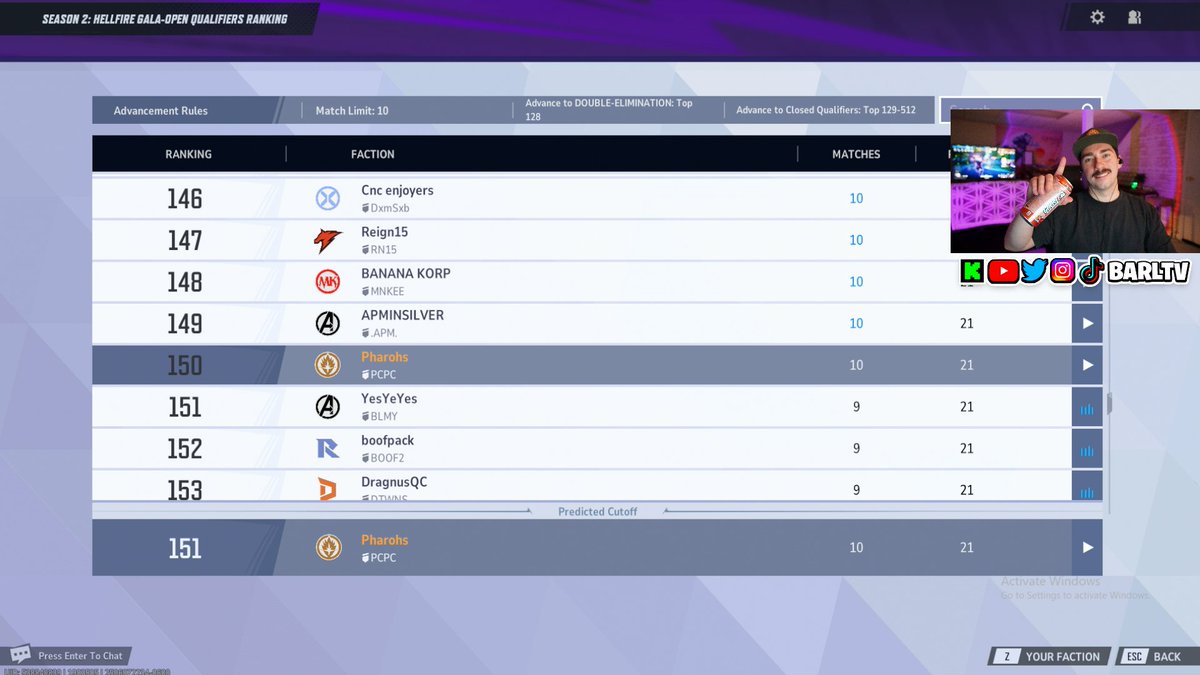 Marvel Rivals Hellfire Gala-Open Qualifiers

Placed 150 / 2,000

Went 7-3

Honestly pretty stoked, I don't think we even queued once together this whole season 🤣

And 2 of our 3 Losses were decided by a split second, ready to lock in for Round 2 🤝