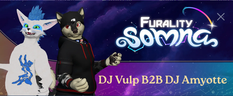 i want to thank you to everyone who did watch our set at furality somna  me and <a href="/DJVulp/">DJ Vulp 🔜 Another Furry Con 2024</a> . tbh i cry on my first replay . thank you so much <a href="/furality/">Furality</a> to bring me back after 3 years . big love everyone .