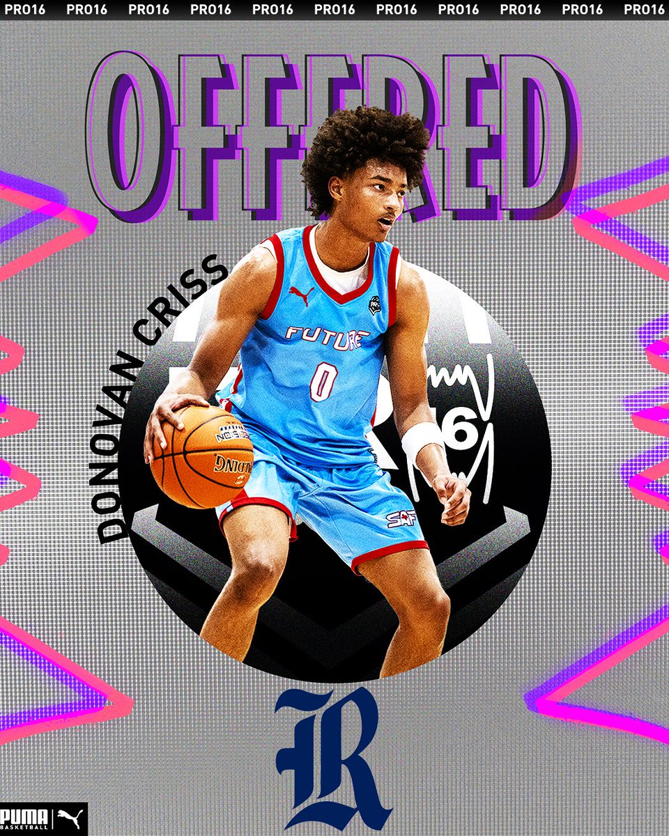 PRO16/NXTPRO League (@pro16league) on Twitter photo Congratulations to Donovan Criss on his live period offer from Rice University.
#pro16 | <a href="/PUMAHoops/">PUMA Basketball</a> Congratulations to Donovan Criss on his live period offer from Rice University.
#pro16 | <a href="/PUMAHoops/">PUMA Basketball</a>