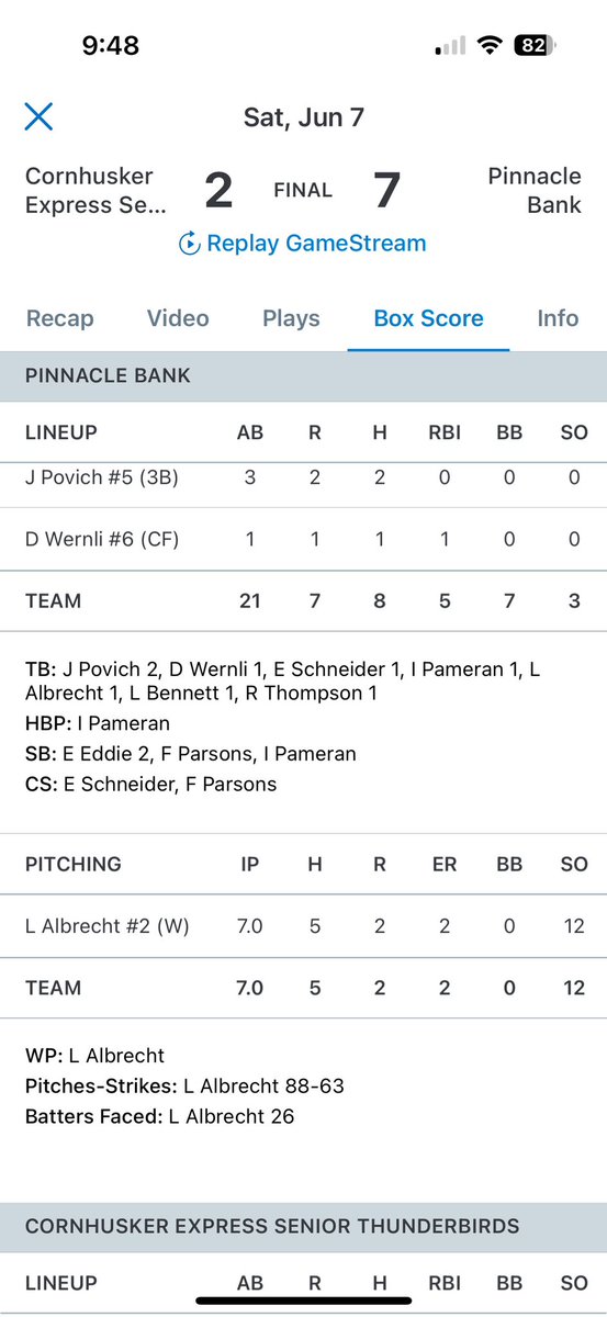 landyn_albrecht's tweet photo. Great outing today vs Bellevue West
@PLV_Baseball @Prospects_NE
@PrepBaseballNE #uncommitted https://t.co/SdxsFQr5I0