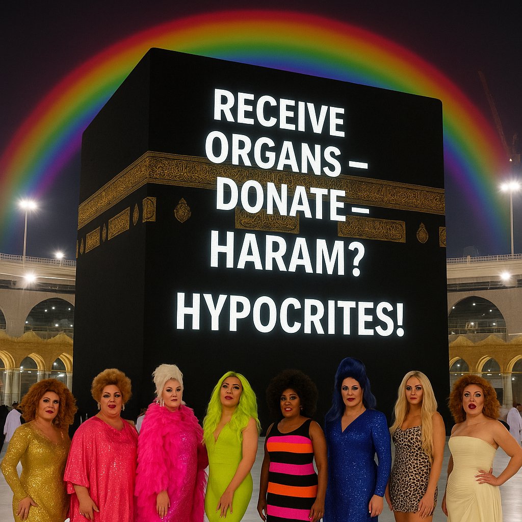 🌈 Receiving organs – is it haram to donate? Pure hypocrisy! 🫀⚖️Fact: Muslim recipients are often overrepresented on waiting lists. Yet many refuse to donate for religious reasons. PixelHELPER demands: Those who refuse to register as donors out of dogma should not receive donor