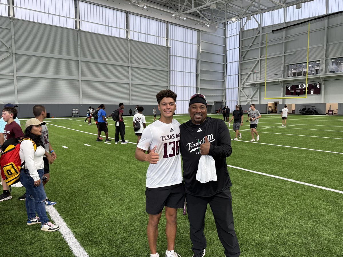 I will be attending <a href="/AggieFootball/">Texas A&M Football</a> camp tomorrow! Can’t wait to show up and show out!!
<a href="/CoachTroop_/">Trooper Taylor</a> 
@RivalsLandyn 
<a href="/jsherwin42/">Jeremy Sherwin</a> 
<a href="/247Sports/">247Sports</a>