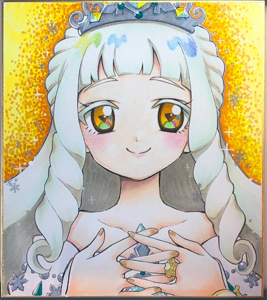 「ひみつのアイプリ公式ファンブック プレゼント用色紙」|辻永ひつじのイラスト