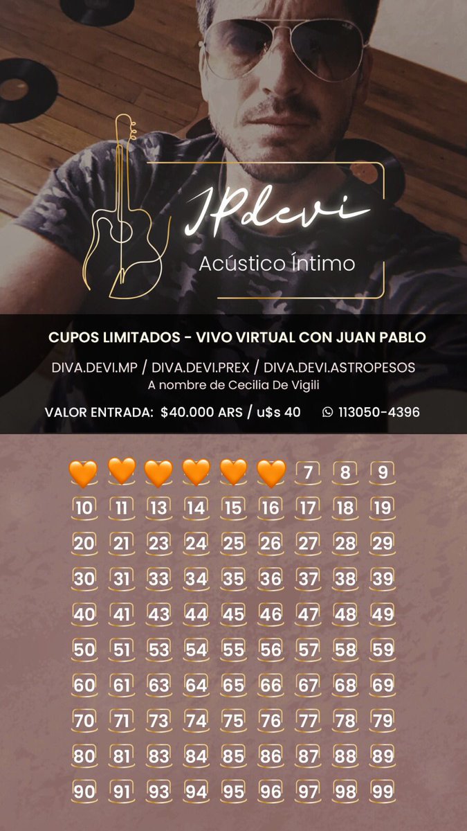 unificaciondevi's tweet image. 🎶✨ ¡Se viene algo muy especial! ✨🎶
Porque Juan Pablo es música 💙

Queremos invitarlos a ser parte de una experiencia única:
🎤 ACÚSTICO VIRTUAL ÍNTIMO — A SOLAS CON JUAN PABLO 🎧💫

Un momento íntimo, lleno de canciones, palabras sinceras y la energía que solo JP sabe…