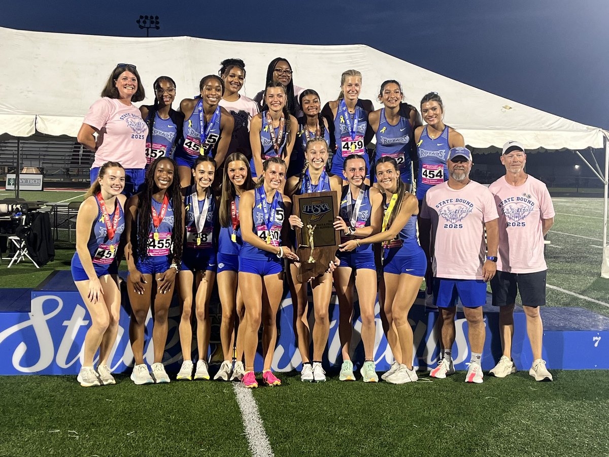 HSEAthletics's tweet photo. Congratulations to @hsegirlstrack, 2025 @IHSAA1 State Runner-Up! 🏅

🔵🦁 https://t.co/aJk9ll6RUg