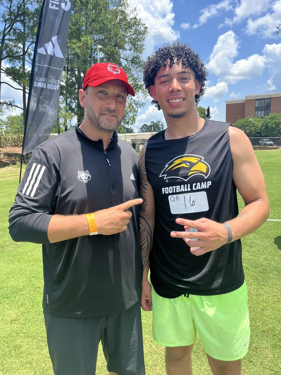Durelle Loggins Jr 2026 QB (@djloggins23) on Twitter photo ‼️THIS CAMP WAS 🔥 at <a href="/SouthernMissFB/">Southern Miss Football</a> Down South Showcase‼️Thanks to <a href="/CHbanderson/">Blake Anderson</a> and <a href="/CoachHeck_/">Keith Heckendorf</a> for the positive feedback and also starting a relationship with me‼️Looking forward to future conversations.
<a href="/FBCoachThompson/">Brent Thompson</a> <a href="/CoachBoykins/">Shaun Boykins Sr</a> <a href="/ArmedPHorce/">Dominique Adams</a> <a href="/D20alfonso/">Derrick Alfonso</a> <a href="/Coach_CTaylor/">Corey Taylor</a> ‼️THIS CAMP WAS 🔥 at <a href="/SouthernMissFB/">Southern Miss Football</a> Down South Showcase‼️Thanks to <a href="/CHbanderson/">Blake Anderson</a> and <a href="/CoachHeck_/">Keith Heckendorf</a> for the positive feedback and also starting a relationship with me‼️Looking forward to future conversations.
<a href="/FBCoachThompson/">Brent Thompson</a> <a href="/CoachBoykins/">Shaun Boykins Sr</a> <a href="/ArmedPHorce/">Dominique Adams</a> <a href="/D20alfonso/">Derrick Alfonso</a> <a href="/Coach_CTaylor/">Corey Taylor</a>
