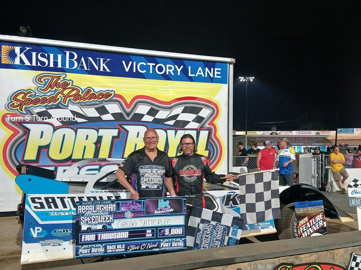 Port Royal Speedway #SpeedPalace (@portroyalspdway) on Twitter photo 📝FULL RESULTS:
SATTERLEE WINS OPENING NIGHT OF APPALACHIAN MOUNTAIN SPEEDWEEK; WAGNER GETS FIRST WIN IN 2025
Read more: portroyalspeedway.com/press/2025/art… 📝FULL RESULTS:
SATTERLEE WINS OPENING NIGHT OF APPALACHIAN MOUNTAIN SPEEDWEEK; WAGNER GETS FIRST WIN IN 2025
Read more: portroyalspeedway.com/press/2025/art…