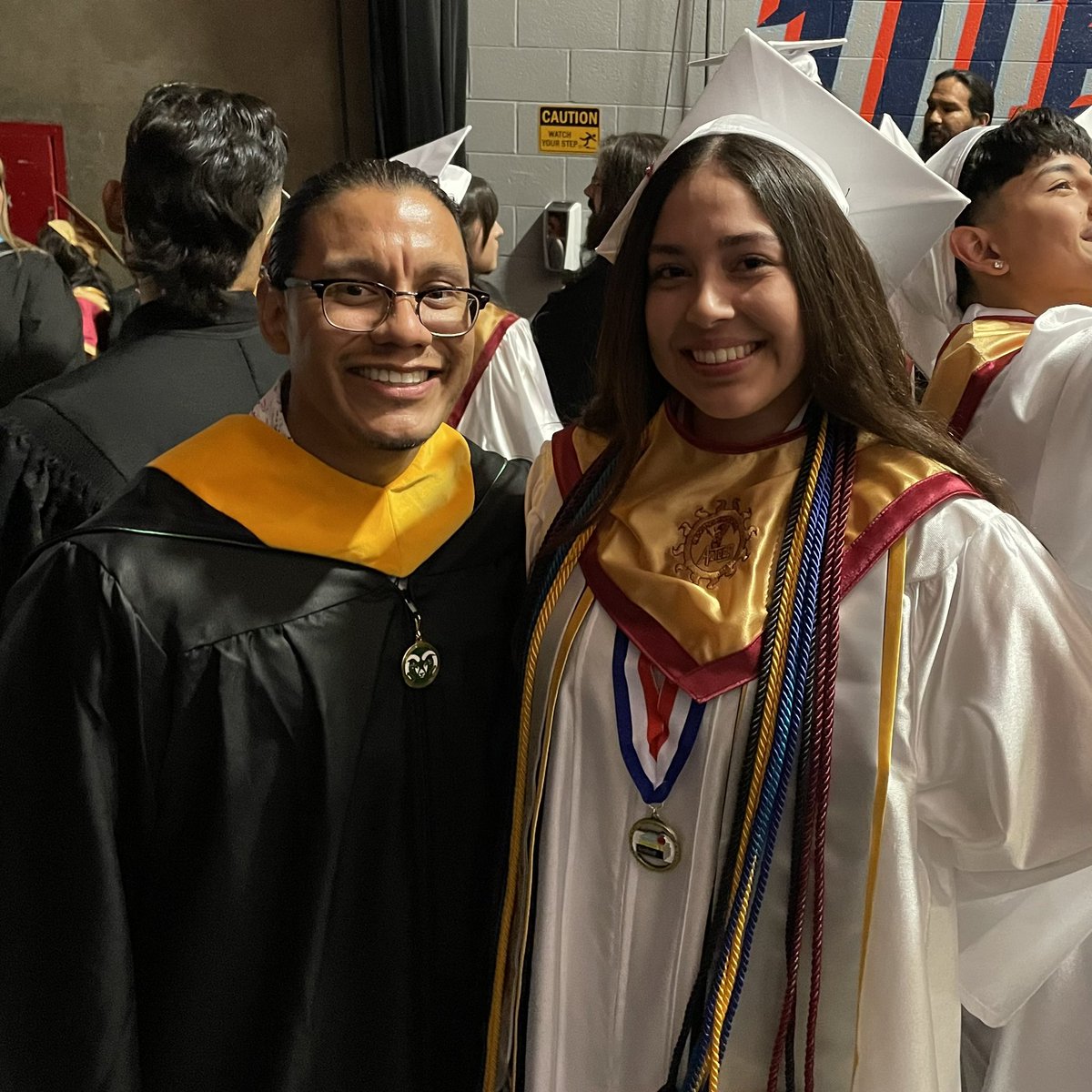 IsaacMedina_'s tweet photo. It was a privilege and honor to have been chosen as an honored educator for this amazing young lady.Alina graduated number 9 in her class and is one of 72 students that received an associates degree.She’ll study aerospace engineering at UT and I couldn’t be prouder! @EDAztecs_HS https://t.co/ORP3D7TBv0