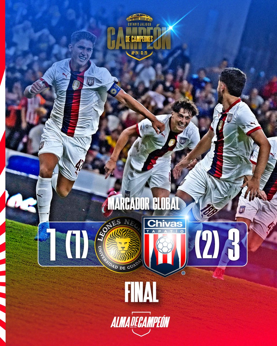 TapatioCD's tweet photo. 🗣 ¡LA MEJOR CANTERA DE MÉXICO ES DOS VECES CAMPEÓN DE CAMPEONES! 🔥

CON ORGULLO Y AMOR A NUESTROS COLORES, HOY EL 🏆 ES NUESTRO OTRA VEZ ¡SÍ SEÑOR! 🎻 https://t.co/mFtPlJ9F9Y