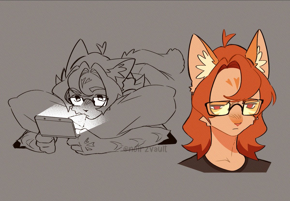 The family grows
#furryart #oc