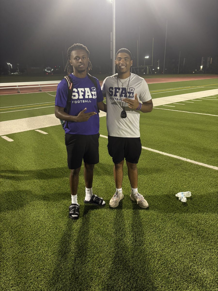 Had a great time at camp with <a href="/SFA_Football/">Lumberjack Football</a> Appreciate the coaching and support from all the coaches
<a href="/CoachCamMckeon/">Coach McKeon</a> <a href="/Coach_Guap/">Joshua Atkinson</a> 
<a href="/CoachLawrenceFB/">Donald Lawrence</a>