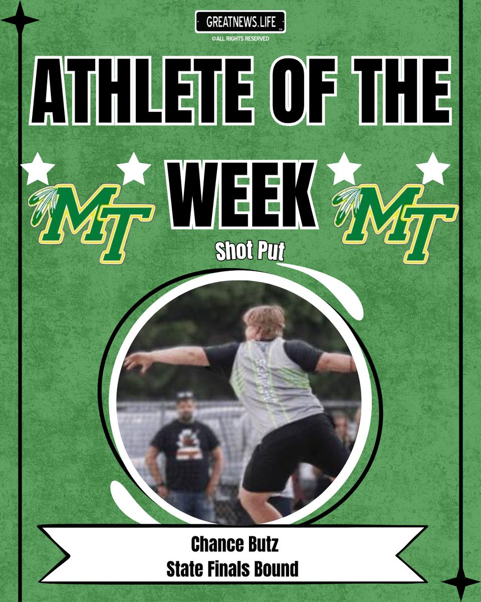 Chance Butz is STATE BOUND! This 4-time PCC Champ is back at it again to dominate shot put. 💪💚 We're cheering you here at Valpo.Life! 

Photo credit: Morgan Township