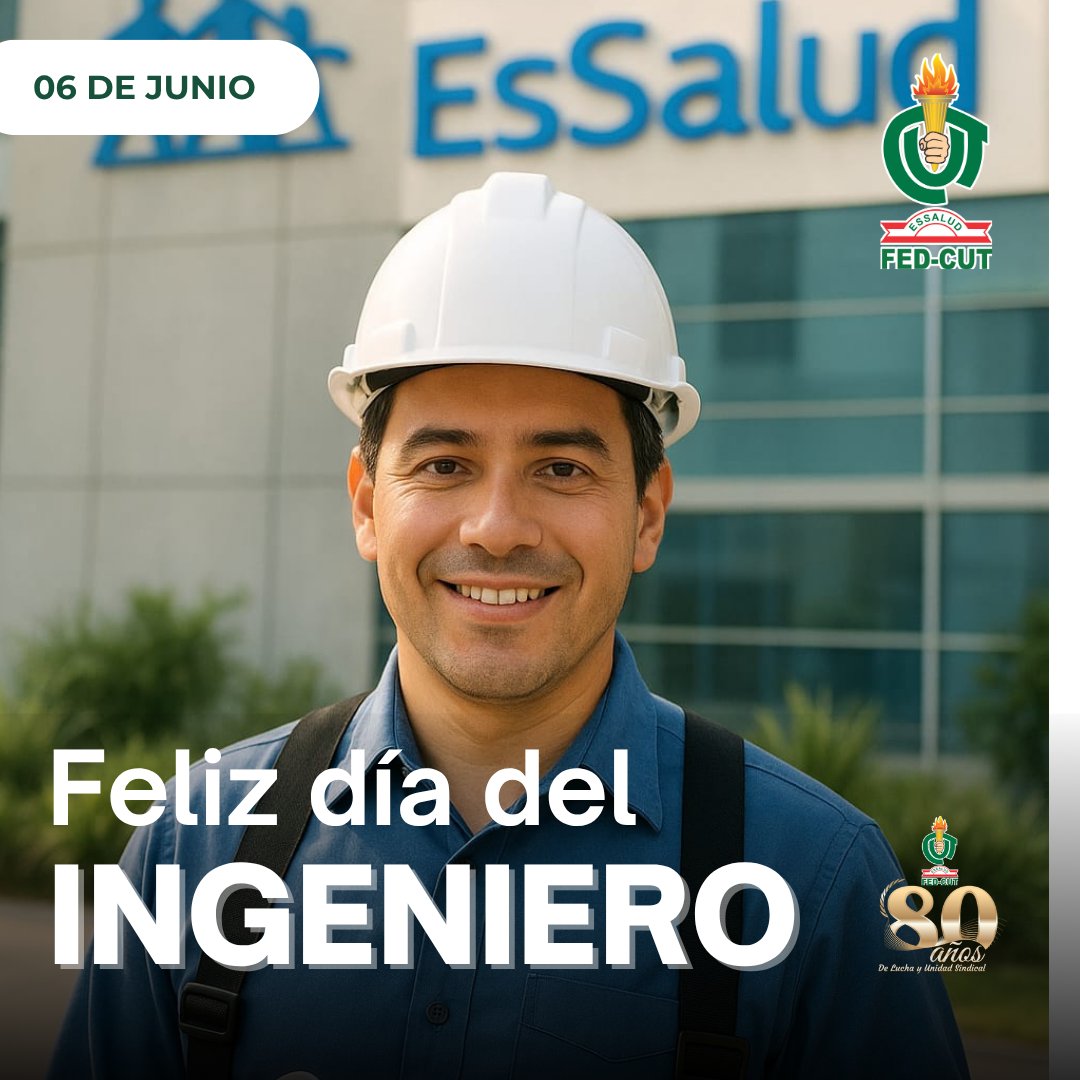 Federación CUT (@fedcut) on Twitter photo 👷♂️⚙️ Desde #FEDCUT saludamos a l@s ingenier@s de <a href="/EsSaludPeru/">EsSalud Perú</a> por su valioso trabajo en favor de la salud pública.
🏥 Gracias por su compromiso y profesionalismo.
¡Feliz Día del Ingeniero!
#DíaDelIngeniero #80AñosFEDCUT #IngenieríaEnSalud #TrabajoDigno 👷♂️⚙️ Desde #FEDCUT saludamos a l@s ingenier@s de <a href="/EsSaludPeru/">EsSalud Perú</a> por su valioso trabajo en favor de la salud pública.
🏥 Gracias por su compromiso y profesionalismo.
¡Feliz Día del Ingeniero!
#DíaDelIngeniero #80AñosFEDCUT #IngenieríaEnSalud #TrabajoDigno